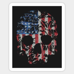 Splattered Skull Flag Sticker